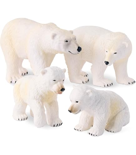 VOSSOT Lot De 11 Figurines De Pingouins Réalistes Avec Igloo – Jouets En Caoutchouc Durable Pour Enfants (Cadeau Éducatif)