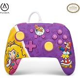 Nintendo Switch i&ccedil;in geliştirilmiş kablolu PowerA Controller &ndash; Princess Peach Battle, Gamepad, oyun kumandası, kablolu denetl