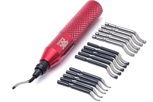 AFA TOOLING APPROVED FOR AUTOMOTIVE AFA Tooling - Deburring Tool Kit with 16 HSS Blades (5 BS1010, 5 BS3010, 5BS1018) For Multi Use Application | Edge Burr Removal for Copper Pipes, 3D Printing Plastics, Resin Art, and Metal Work