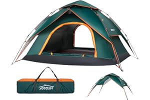 AKOZLIN Camping Tent 2-3 Person 2-in-1 Double Layers Instant Pop Up Tent Windproof and Rainproof Dome Double Door with Removable Outer Tarp for Hiking Camping Backpacking