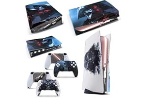 GIZMOZ N GADGETZ GNG - Set con decalcomania in vinile per console PS5, motivo: DV (Starwars) + 2 skin per controller