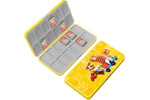 doepeBAE Switch Card Holder, Funda Juegos Switch, Caja Tarjetas de Juego, Diseño Magnético, Forro de Silicona, con 24 Ranuras para Tarjetas de Juego y 24 Ranuras para Tarjetas SD (24A)