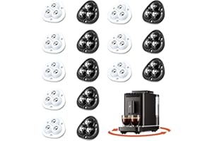 HWSWSH Lot de 16 mini roulettes à billes autocollantes à 360° pour meubles, friteuse, mixeur, machine à café, poubelle, noir et blanc