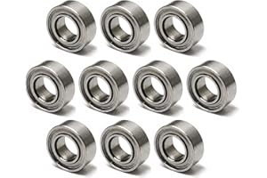 HOGGY 10 Cuscinetti MR84ZZ 4x8x3 mm | Cuscinetti a Sfere Miniatura in Acciaio GCr15 | 10 Pezzi con Doppia Schermatura Metallica (ZZ) per Stampanti 3D, Prototipi e Macchinari Leggeri