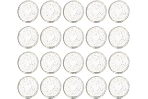 chenpaif Anneaux de Reliure, 20 pièces Paillettes Paillettes Coeur Anneaux de Reliure Trou de Champignon Feuille lâche Cahier Reliure Disque en Plastique Boucle Cerceau Bricolage grand-35mm