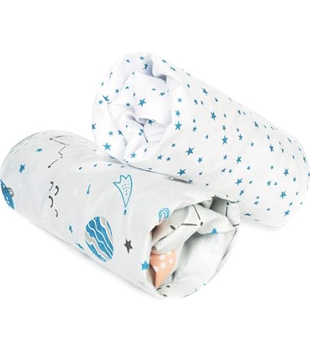 Lenzuolo Con Angoli Per Lettino Waldin OWAL 7in1 - Cotone Jersey Morbido, Bianco, Facile Da Pulire - Foto 8