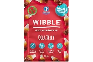 Wibble Jelly Crystals, Cola Natural Jelly Powders, Quick Set, Makes 1 Pint, Jello, Low Sugar, Plant-Based, Low Calorie Snack, Healthy Dessert, Serves 4, Vegan Jelly Crystals, Vegetarian Jello Powder