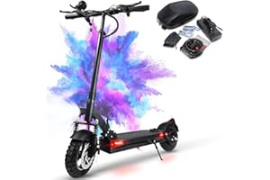 JOYOR Trottinette Electrique Adulte,S/Y Serie Autonomie 55-75KM Batterie 48V 13/18Ah Moteur 500W/600W Trotinette Electrique Puissante Tout Terrain Ultra Legere Double Suspension