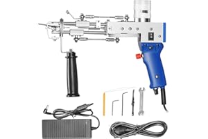 Helangel Tufting Gun électrique,Pistolet à touffeter électrique 5-40 points/sec pour fabrication de tapis en laine Pistolet à tufting pour Maison Machine à Tricoter Les Tapis