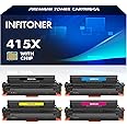 415X 415A With Chip Compatible Replacement for HP Color LaserJet Pro MFP M479FDW Toner M479DW M479FNW M479FDN M454DN M454DW M479 M454 W2030X W2030A W2031X W2032X (4-Pack, Black Cyan Yellow Magenta)