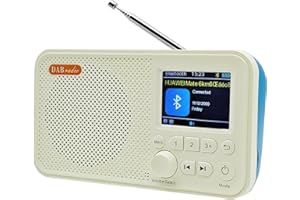 CTDZLED DAB Radio Portable with 2.4-Inch Colour Display, Bluetooth 5.0, Dual Alarms Clock,Sleep Timer, and Long-Lasting Battery – Ideal for Seniors, Music Lovers for Any Occasion