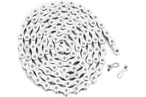 WAIZHIUA 9-Speed Bike Chain 116 Links Bicycle Chain High Strength Manganese Steel Cycling Chain with Magic Buckle for Road Mountain Bike