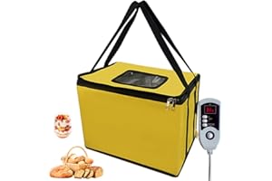 CLOUD FIRE Scatola per la fermentazione del pane con riscaldamento, pieghevole, temperatura e timer regolabili, per cuocere il pane, yogurt, natto e sapone fatto a mano, 40 x 26 x 30 cm