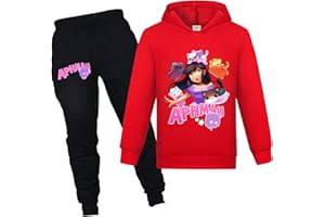 YUANZLN Aphmau Merch Girls Tracksuit Hoodie & Pant 2Pcs Sets Cartoon Casual Kids Clothing 1-13 Years