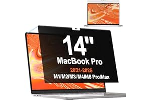 MAMOL Magnétique Filtre de Confidentialité pour MacBook Pro 14 Pouces(2021-2025, M1-M5), Anti-Espion/Bleu-Lumière Filtre ecran Confidentialité, Amovible Filtre écran Premium pour Macbook Pro 14.2 Pouces