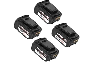 AKKOPOWER 5.0Ah DCB184 Replacement Battery 18V XR Replace Battery for Dewalt 18V Battery Lithium Compatible with Dewalt DCB200 DCB184 DCB180 DCB182 DCB181 DCB181-XJ Battery with LED Indicator-4Pack