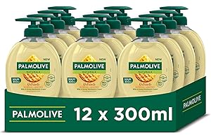 Palmolive Naturals Leche y Miel, Jabón de Manos Líquido, Cuida tu Piel con Delicadeza, Sin Jabón, Ingredientes Naturales, Fórmula Biodegradable, Testado Dermatológicamente, Pack 12 Uds x 300 ml