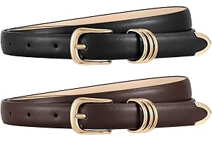 WERFORU 2 sztuki damskich pasków, modny, cienki pasek, dżinsy, spodnie, sukienki