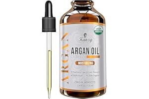 KANZY HAIR AND BEAUTY Kanzy Aceite de Argan Puro de Marruecos 100% Bio Morrocan Oil Rico en Vitamina E y Antioxidantes, Argan Oil para Cabello, Barba, Piel, Cuerpo y las Uñas en Botella de Vidrio