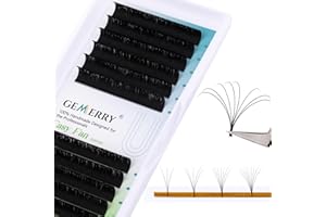 Extensiones de Pestañas Volumen Ruso 0.05 C curl 9mm Easy Fan Pestañas 2D 3D 5D 8D 10D Pestañas Postizas Individuales Volume Lash Extensions de GEMERRY (0.05-c curl-9mm)