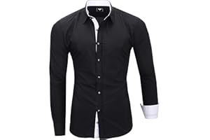 Kayhan Chemisette Homme Chemise Classic Fit Repassage Facile Coton, Manches Longues Modell Twoface S-6XL