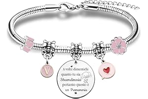 FCZIVA A Alla Z Lettera Braccialetti Smalto Citazioni 26 Alfabeti Perline Regali Natale Amica Collega Famiglie Compleanno Apprezzamento Gioielli Sorella Figlia Laurea Ricordo Moglie San Valentino