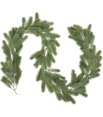 Winterliche Girlande Mit Aufhänger Künstliche Tannengirlande – Echt Aussehendes Weihnachtsgrün, 180 Cm, Für Drinnen & Draußen