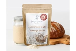 DOUGH DOUGH AT HOME Fermento de masa madre deshidratado estilo San Francisco – Se activa en solo 24 horas – Hornea pan artesanal fresco rápidamente 15g