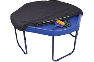 KUB® Funda universal original para bandeja, 100 cm x 100 cm x 10 cm, color negro, impermeable, ligera, resistente al moho, ajuste universal a cualquier tamaño de bandeja Tuff