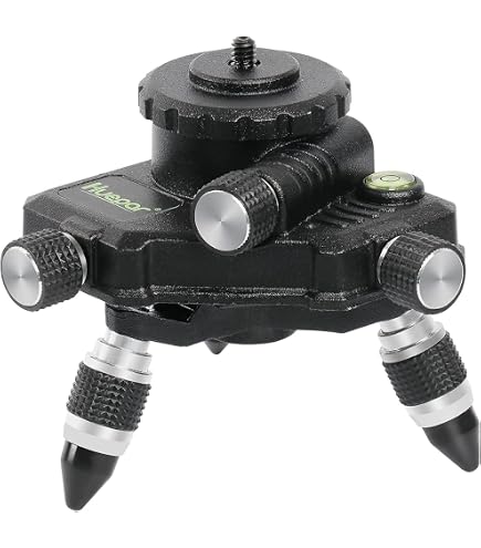 FenoGan 360° Laser Level Accessory Kit – Upgraded Stability Base With 5/8" Thread, Tilt Adjustment & Magnetic Rotating Clamp