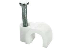 BRITISH GENERAL BG Electrical CCR5/50-BG - Fermacavi rotondi, 50 pezzi, colore: bianco, 5 mm