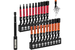 LOZAGU 21-Piece Allen Key Drill Bit Set, S2 Alloy Steel 50mm Impact Hex Drill Bit Set, 1/4 Hex-Shank 2" Impact Allen Key Bits Set with 6omm Bit Holders