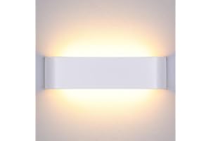 Lightess Applique Murale intérieure LED 12W Blanc Chaud 30cm Lampe Murale Aluminium Luminaire Mural applique murale cuisine pour Chambre Salon Couloir Escalier Hôtel Hall d'Entrée Vitrine