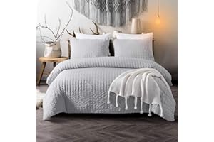 VIVILINEN Set di Biancheria da Letto in 3 Pezzi, Set Copripiumino in Poliestere Respirabile Grande Copripiumino Fodere per Letto con Cerniera Semplice Stile Lavabile in Lavatrice 3 pezzi Grigio chiaro 240x220cm