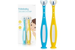 ‎FRIDA BABY Frida Baby Triple-Angle Toothhugger Trainingszahnbürste für Kleinkinder, Mundpflege, 2 Stück