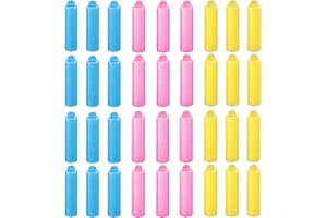 MUYAPAY 36 Pièces Rouleaux de Cheveux Mousse Éponge Bigoudis de Coiffure Flexibles Bigoudis Éponge pour cheveux courts, outils de coiffure DIY, rouleaux pour femmes et enfants (Rose)
