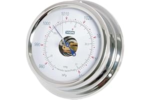 Delite A130b Vion Barómetro Acero Inoxidable Ancho x Alto: 150 mm x 42 mm