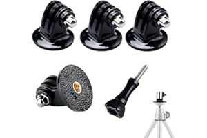 DSITNDAM CLDESTINY 5 Pcs Tripod Mount Adapter,Screw Mount,Used to Stabilize the Camera During Diving,Skiing,Riding,Compatible with GoPro Hero10/9/8/7/6/Session/5/2018/4/3+/3/2/1 and compatible Sjcam/Xiaoyi