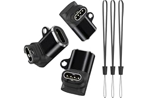 VANCLE 3 Pack Watch Charger Adapter, USB C Charging Adapter for Vivoactive 6 5 4 3 3S 4S, Venu Sq/Sq 2/Venu 2/2 Plus, Forerunner 55/165/255, Fenix 7 7S 7X 6s 6 6X,instinct Tactical (3-PACK 04)