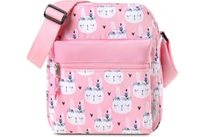 VASCHY Borsa Bambina,Borsetta Bambina Borsa Tracolla Bambina Borsetta Ragazza con Animali Borse Donna Tracolla con Tracolla Regolabile Coniglio
