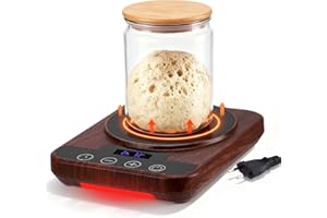HOYIYOBI Récipient chauffant pour levain, Chauffe-levain, outils de cuisson du pain 21-38 °C, contrôle précis de la température 1 °C, minuterie 12H, boîte de fermentation du levain, pour La Pâtisserie