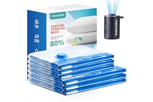MONVANE Vakuumbeutel für Kleidung mit kabellose elektrischer Pumpe, Vakuum Bags 6 Stück（3 * 50 * 70cm + 3 * 40 * 60cm— Vakuumbeutel für Reisen, Bettdecken, Decken, Kissen, Bettwäsche