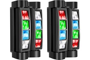 BETOPPER DJ Light LED RGBW Moving Head Disco Lights, 8x3W DMX Lights‘ with Magic Beam Light Effects. Supports Sound Activated & DMX512 Stage Lighting for Parties, Show, Stage Concert, Club (2S)