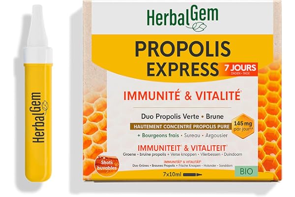 Herbalgem - Propolis Monodoses Bio - Immunité et Vitalité 7x10 ml