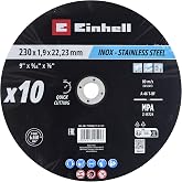 Lot of 10 discs 230x2mm stainless steel metal EINHELL