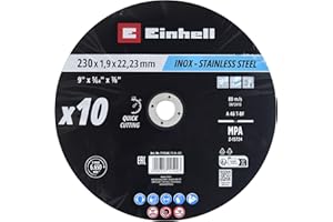 EINHELL ACCESSORIES Lote de 10 discos 230x2mm inox metal EINHELL