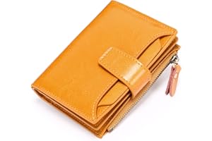 SENDEFN Portafoglio Donna in Pelle Vera Piccolo Portamonete Cute con Cerniera 14 Carte Portafoglio Donna Pelle con Tanti Scomparti