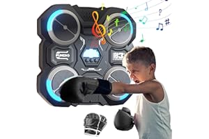 DOVAKO Music Boxing Machine, Boxing Machine Wall Mounted, Smart Music Boxing Machine with Boxing Gloves, Musical Boxing Equipment Punching Machine, Boxing Wall Punch Pad Game for Kids Adults Home Workout
