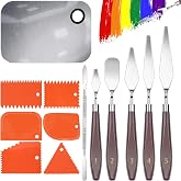 Set of 13 Spatulas for Structural Paste, Acrylic Paint, Canvas, 5 Painting Knives, 6 Scraper Knives, Acrylic, Stainless Steel