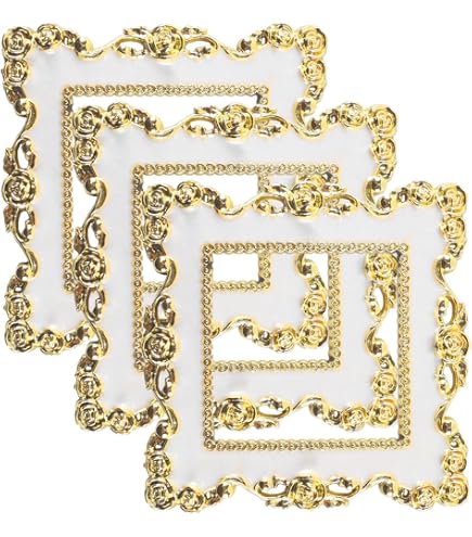 Adesivi Decorativi Per Interruttori Della Luce - Set 4 Pezzi, Dimensioni 8.6x8.6 Cm, Materiale Resina E Alluminio, Colore Argento/Champagne